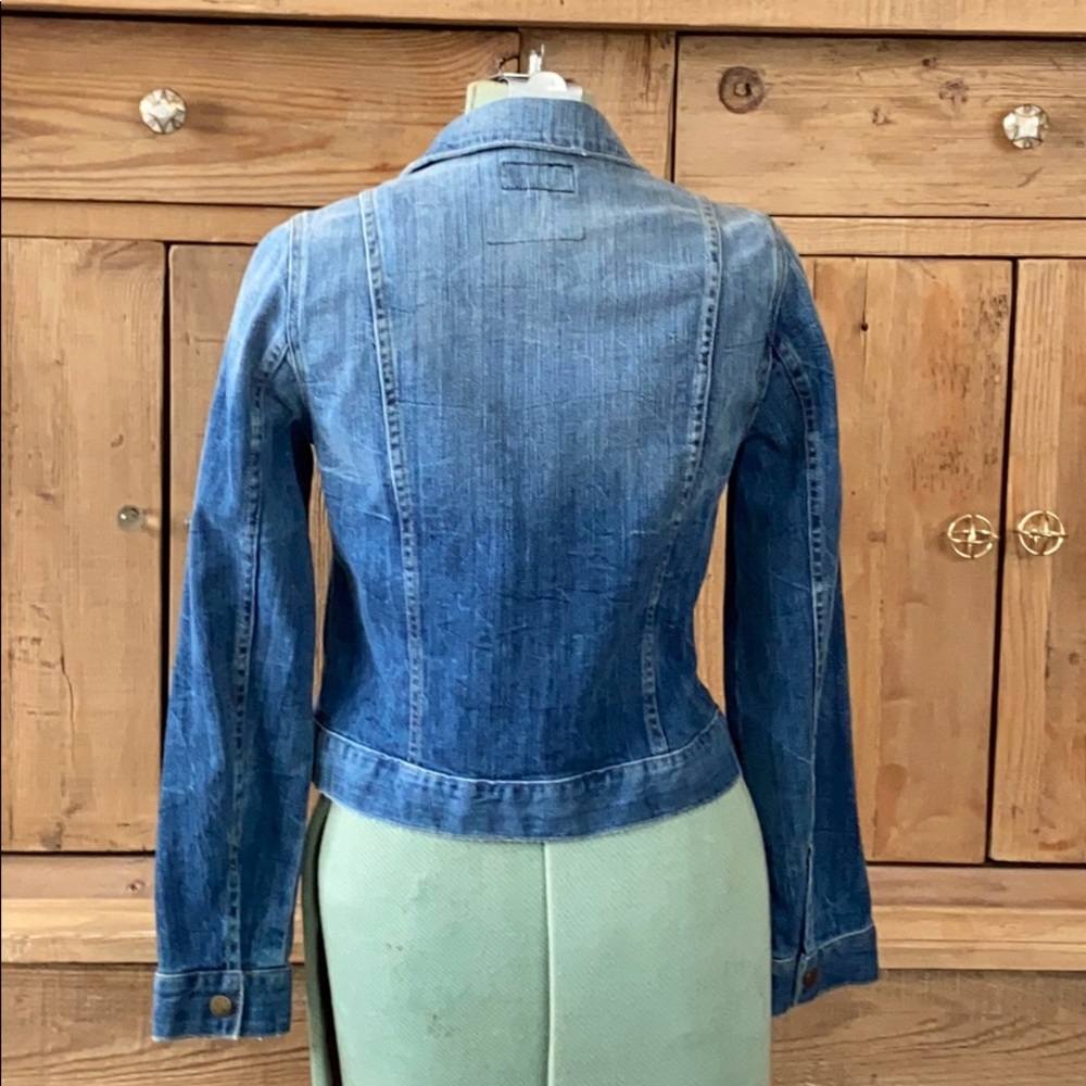 Current Elliot Denim Jacket Snap Size 2 Medium - image 3